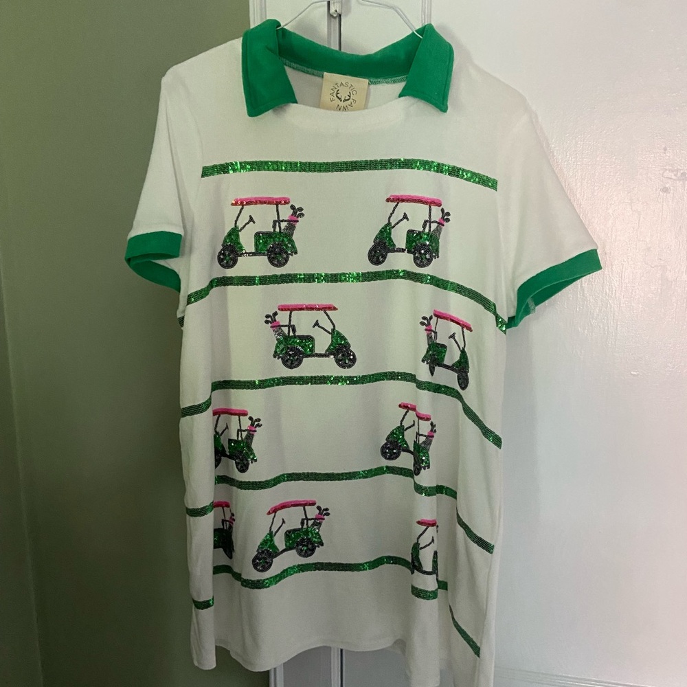 Fantastic Fawn Terry Dress - Golf Cart Sequins